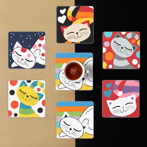 SONGWOO – strass carrés de noël, 6 paquets de mandala 5D, Kit de <span class=keywords><strong>peinture</strong></span> d'art diamant à faire soi-même, sous-verres, vente <span class=keywords><strong>en</strong></span> gros - Product Image 4