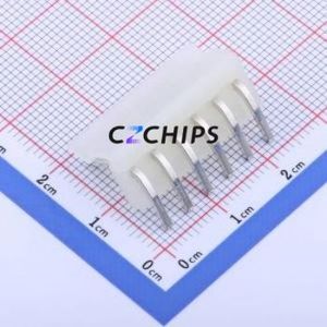 HC-3.96-6A6W Wire-to-Board Pin Header Bent Lead Through Hole,P=3.96mm Connector 1x6P 3.96mm Right Angle Insert CH - Product Image 2
