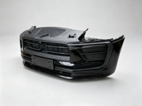 Cubierta de Parachoques Delantero con Conjunto de Ventilador de Refrigeración del Radiador para Porsche Macan 95B 2014-2024, Kit Completo de Refrigeración Delantera
