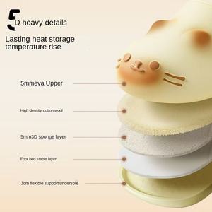 Pantuflas de Mujer para Interiores y Exteriores, de Terciopelo, Cálidas, de EVA, con Diseño de Gatito, Estilo Baotou, Antideslizantes e Impermeables para Otoño e Invierno - Product Image 4