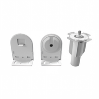 Support tubulaire en plastique blanc SZMYQ Tuya Smart Home pour moteur de rouleau de 25 mm, supports durables, accessoires de clip pour rideaux