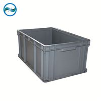 "Caisse en plastique PP solide aux normes européennes 600x400x340mm Gris/Bleu Solide 600x400x340mm"