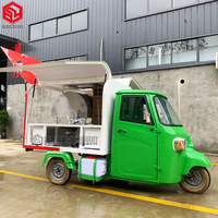 Nuevo producto Piaggio Ape Caravan Food Truck Pizza Horno de acero inoxidable Cocina móvil Pizza Comida Triciclo