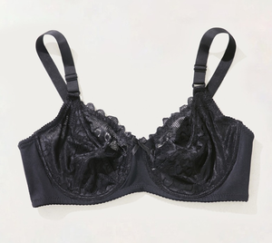 Underwire 뚱뚱한 여성 초박형 브래지어-사이드 윙 확장 및 푸시 업 및 자수 및 조절 가능한 스트랩 및 플러스 사이즈 - Product Image 4