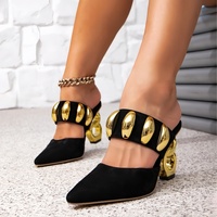 Sandales à talons aiguilles pour femmes, chaussures décontractées tendance, sandales rehaussantes pour femmes, sandales de créateur