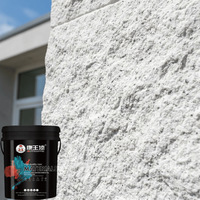Revêtement mural en granit liquide durable à base d'eau, finition texture pierre, résistant aux UV, peinture imperméable pour l'extérieur des villas de luxe