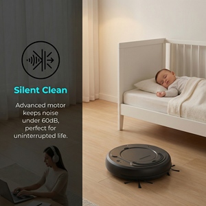 In Stock <b>Robot</b> <b>vacuum</b> cleaner Three-in-One Staubsauger Sweeping Roboter 1200 PA for Household Hotel - Product Image 3