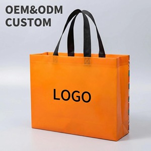 Bolsa de tela no tejida personalizada barata con MOQ bajo, con logo, reciclable, laminada, para compras, supermercado, reutilizable. - Product Image 1