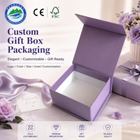 Caja de Cartón Reciclado con Estampado en Caliente con Lámina Dorada, Cierre Magnético, Diseño Personalizado y Logotipo Personalizado con Regalo