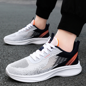 2024 chaussures <span class=keywords><strong>de</strong></span> course décontractées pour hommes nouveau Style Fitness chaussures <span class=keywords><strong>de</strong></span> marche avec fermeture à lacets <span class=keywords><strong>pas</strong></span> <span class=keywords><strong>cher</strong></span> mouche tricot matériel supérieur pour le printemps - Product Image 3