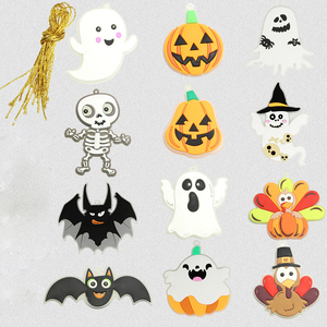 Bán Buôn Halloween Quyến Rũ Ma Quái Skeleton Keychain Mặt Dây Chuyền Phim Hoạt Hình Bí Ngô Keyring Halloween Đêm Dễ Thương Silicone Key Holder - Product Image 6