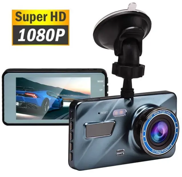 Vehicle Driving Recorder 4 inch dual lens dashcam dvr Front and rear car camera dash cam