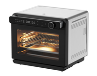 Four à air fryer électrique multifonction 24L avec revêtement antiadhésif en acier inoxydable et usage domestique