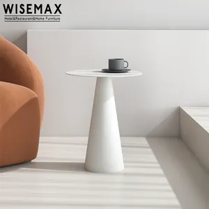 Wisemax Meubels Nordic Minimalistische Eenvoudige Woonkamer Sofa Bijzettafel Wit Metalen Ronde Salontafel Voor Thuis