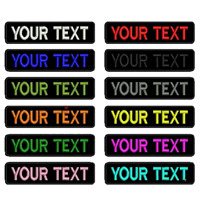 La insignia bordada con nombre admite personalización personalizada y se puede utilizar como estilo de gancho o estilo de planchado