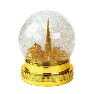 Сувенир для домашнего декора от оригинального производителя, оптовая продажа, сувенир в стиле Дубай, архитектура, собор из электросмолы, хрустальный шар из смолы, 3D водяной снежный шар