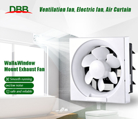 Ventilateur extracteur d'air carré domestique de 8 pouces avec LED, design anti-moustiques, 28W, faible bruit, multi-tension, pour cuisine et chambre, garantie 1 an