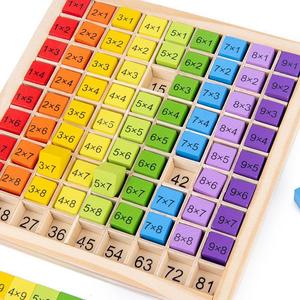子供木製乗算テーブルボード子供早期教育数学学習おもちゃモンテッソーリ教育木製おもちゃ - Product Image 3