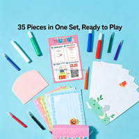 Kit d'art créatif avec raclette pour enfants, ensemble de papier à gratter arc-en-ciel, carnets de peinture magique à points pour fête