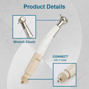 Pieza de mano <span class=keywords><strong>dental</strong></span>, pieza de mano desechable quirúrgica, <span class=keywords><strong>4</strong></span> agujeros, llave de turbina <span class=keywords><strong>dental</strong></span> de alta velocidad, mandril, piezas de mano dentales - Product Image 4