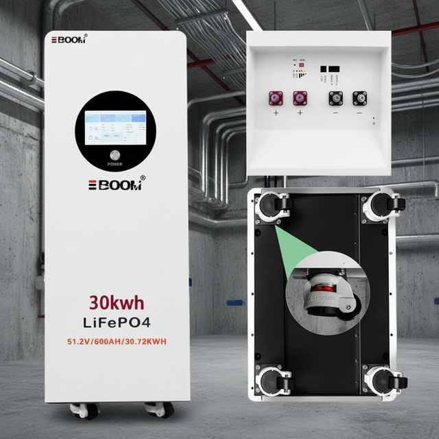 LiFePO4 Home Energy Storage Battery 51.2V 400-700AH 20-30KW Output Reliable Power Off-Grid Use Rack-Mounted Mobile Wheel Case