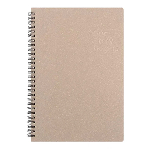 Factory Direct A5 Spiral Brown Kraft Cover Coil School Diary Notebook with 80 Sheets (160 Pages) Ruled <b>Journals</b> - Product Image 2