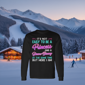 T-shirt à manches longues Ski Bunnies Princess And Snow Bunny, vêtements après-ski - Product Image 3