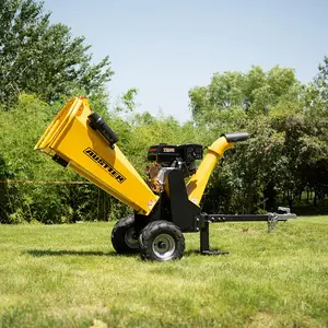 AUSTTER Agriculture Machinery Garden Using 15 HP Gasoline Log wood Chipper Shredder with Ce TUV