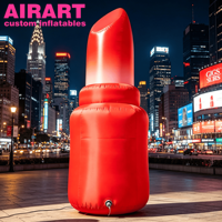 Rouge à lèvres gonflable géant personnalisé avec logo pour la publicité de lancement de marque cosmétique