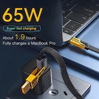 Cable de Datos USB/Tipo C a Tipo C/8 Pines de Carga Rápida con Carcasa de Metal y Nailon Multifunción 4 en 1 para iPhone 15/16 y Android