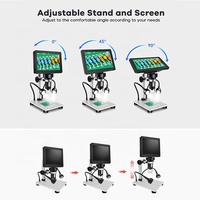 Microscope numérique stéréo USB LCD HD 7 pouces à usage industriel, grossissement 1200X, capteur CMOS, kit de réparation de montres