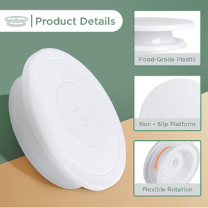Diy 11 Inch <strong>Cake</strong> Turntable Rotating Decorating <strong>Stand</strong> With Adjustable Icing Scraper Plastic <strong>Cake</strong> <strong>Spinner</strong> Baking Supplies - Product Image 2