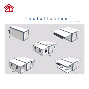 Maison préfabriquée pliable abordable Allstar, moderne, fournie directement par l'<span class=keywords><strong>usine</strong></span>, maisons conteneurs extensibles, villa de luxe à double ailes - Product Image 5