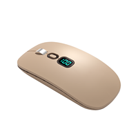 Ratón Óptico Inalámbrico USB de Modo Dual, Pantalla de Energía Inteligente, Silencioso, Tipo-C, Recargable, para Oficina y Computadora