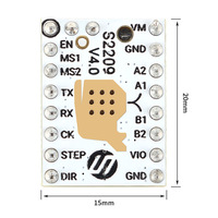 Módulo de controlador de Motor paso a paso TMC2209 V4 Stepstick, piezas de impresora 3D súper silenciosas con disipador de calor para placa base MKS SKR