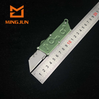 Mini-cutter rétractable en alliage d'aluminium EDC, couteau utilitaire de poche portable pour le déballage et les travaux de sculpture DIY