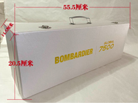Bombardero Global personalizado a escala 1/72, Avión de chorro de negocios de alta calidad, 7500