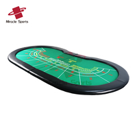 Table de poker portable de qualité tournoi Baccarat Texas Hold'em avec logo personnalisé et pieds pliants pour les jeux de casino à la maison/au bureau