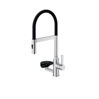 Upgrade Flexible 360 °   Robinet de cuisine à double mode de pulvérisation avec bec en silicone anti-éclaboussures et économiseur d'eau