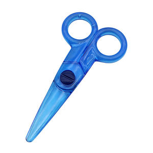 กรรไกรพลาสติกเพื่อความปลอดภัยสำหรับเด็ก กรรไกรนิรภัยสำหรับเด็ก 2 ชิ้น กรรไกรตัดกระดาษแบบพกพาสำหรับเด็กเล็ก สำนักงานขนาดเล็ก - Product Image 5