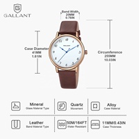 Relojes de vestir clásicos personalizados con correa de cuero reloj de cuarzo para hombre ultrafino Meca-Quartz