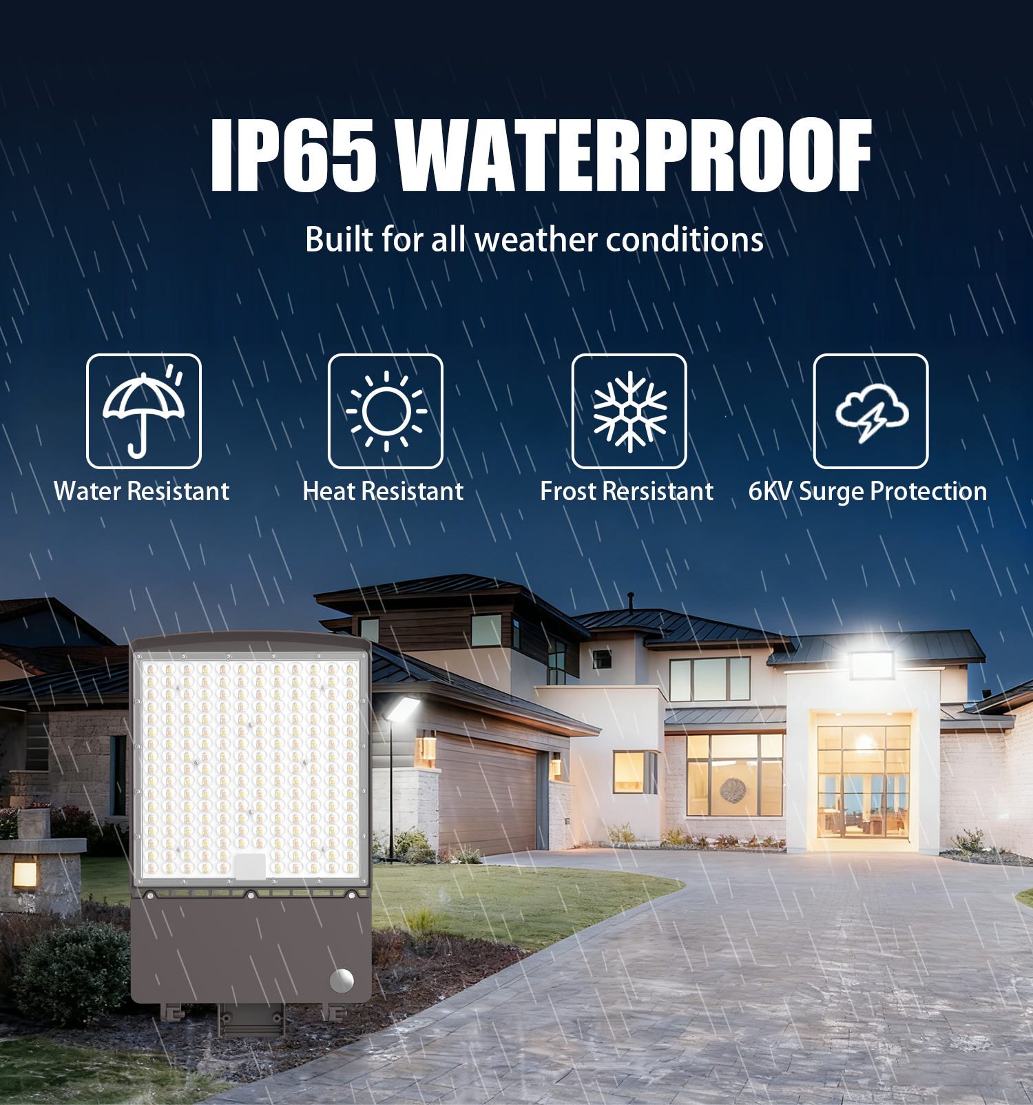 Outdoor LED Street Light IP65 Rated Motion Sensor Aluminum Alloy Construction 5-Year Warranty 200W AC Dimmable Color Customized · image 5