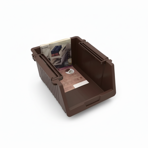 Organizer per Desktop e cassetti a 2 livelli marrone basso Inomata 03 - Product Image 1