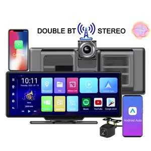 2023 nouveau 10.26 pouces Android 10 4 + 64G Carplay voiture Dashcam double lentille radio système audio lecteur voiture écran tactile carplay