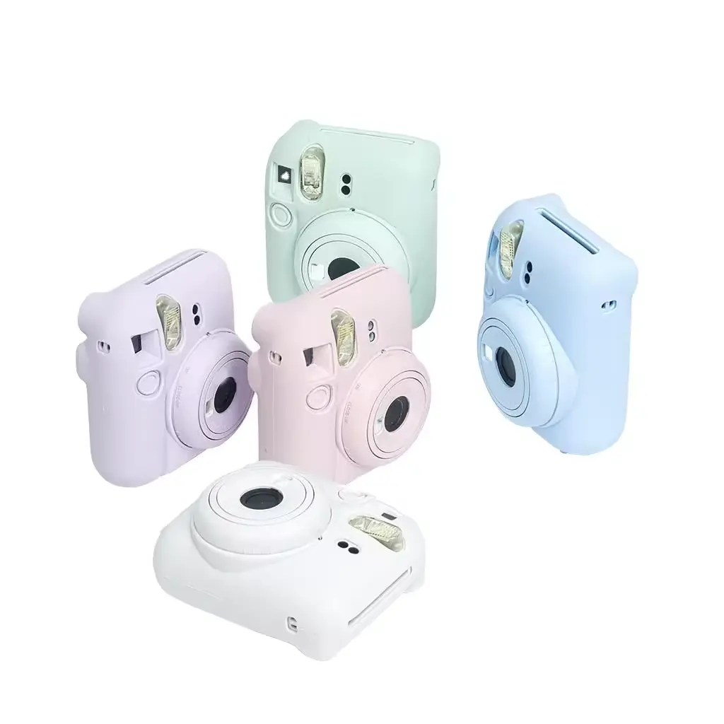 Fujifilm Instax mini 12 용 카메라 가방 인스턴트 카메라 방수 충격 방지 보호 가방 실리콘 케이스