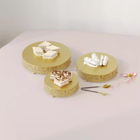Adornos Dorados para Mesa de Postres de Boda, Soporte Europeo para Pasteles, Accesorios para Boda, Bandeja para Pasteles, Soporte de Hierro para Aperitivos, Bandeja para Frutas