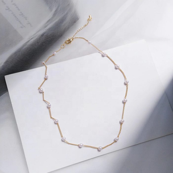 Collier Multi-chaîne Ras Du Cou Avec Pendentif Coeur Satellite - Email Bronze, Couleur Parme/orange - Occasion