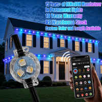 Éclairage de piste permanent Wi-Fi 200ft 300ft 400ft pour toute l'année, 12V 24V 36V RGBW, 3 LED, lumières de décoration de Noël extérieures