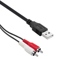 Câble adaptateur séparateur USB 2.0 mâle vers 2 RCA mâle, convertisseur vidéo AV A/V, carte de capture audio pour caméscope, pour TV/Mac/PC