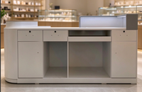 Comptoir de caisse pour magasin de mode, comptoir de bar à vêtements, comptoir de salon de coiffure, petit bureau d'accueil pour salon de beauté, réception multicolore